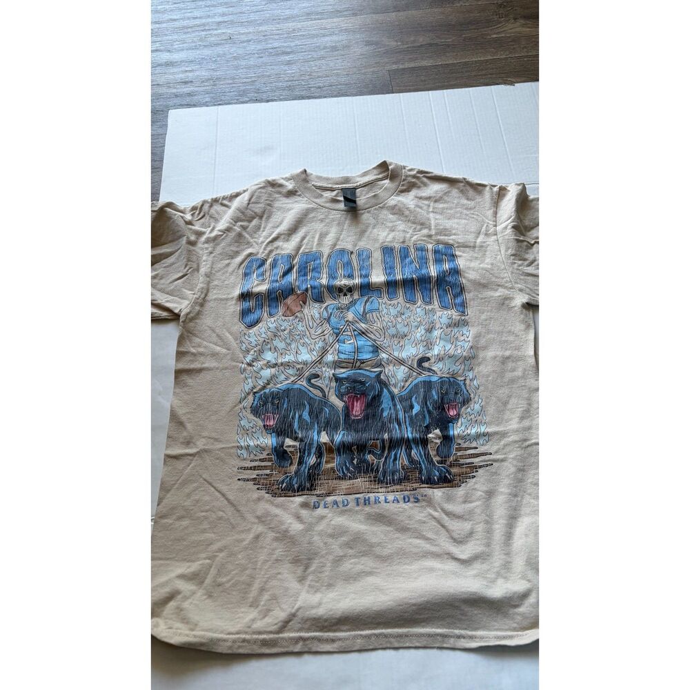 Dead Threads Carolina Football Skeleton Panthers Graphic T-Shirt Men's M